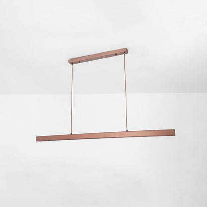 Nowoczesna liniowa lampa wisząca LED Thala z metalu, czarna/brązowa 15