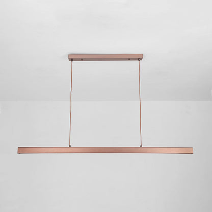 Nowoczesna liniowa lampa wisząca LED Thala z metalu, czarna/brązowa 17