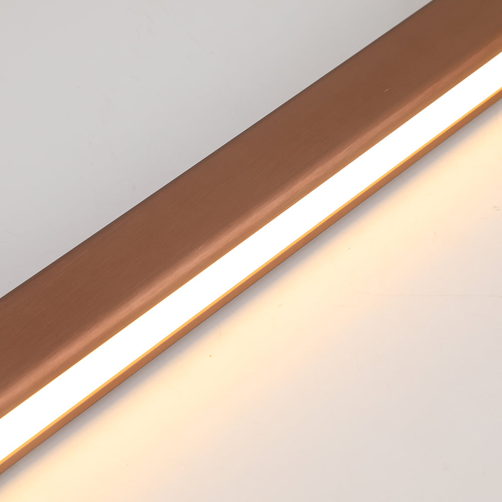 Nowoczesna liniowa lampa wisząca LED Thala z metalu, czarna/brązowa 23