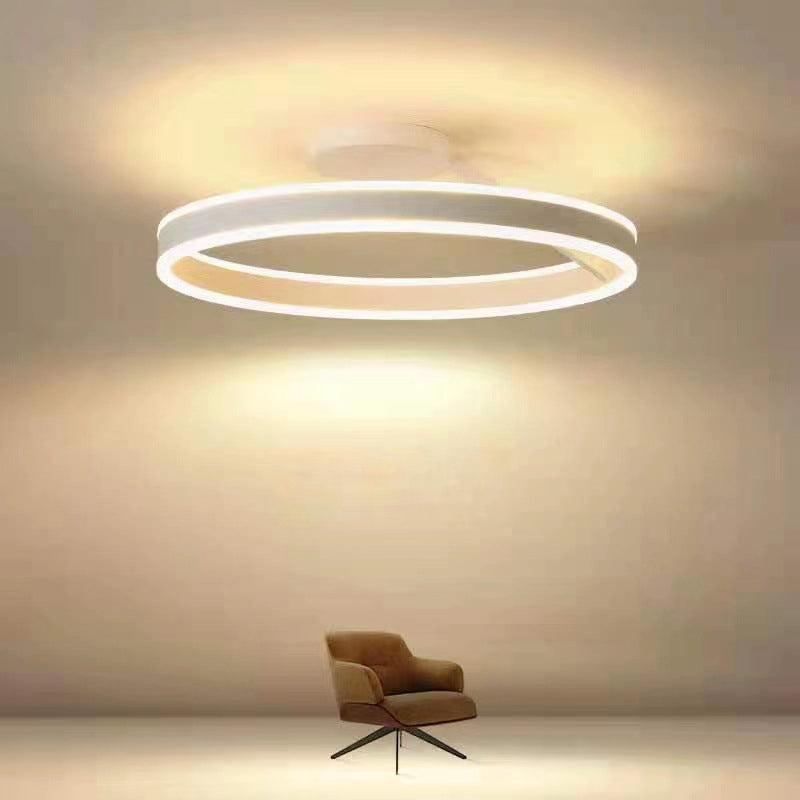 Nowoczesna okrągła lampa sufitowa Solen, czarno-biała 11