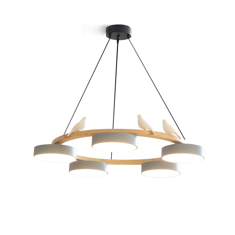 Okrągły żyrandol Cliff Bird 15