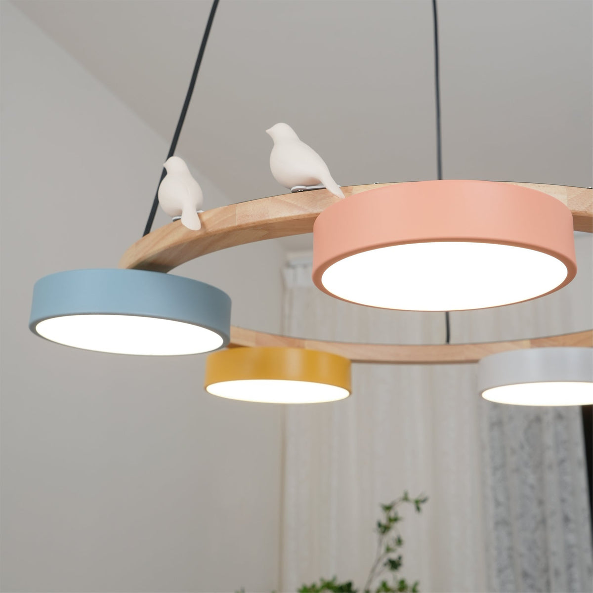 Okrągły żyrandol Cliff Bird 19
