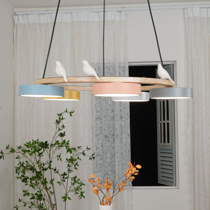 Okrągły żyrandol Cliff Bird 24