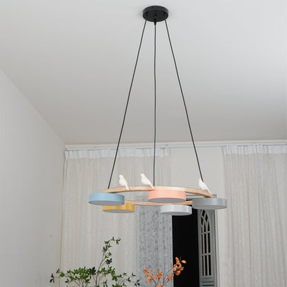 Okrągły żyrandol Cliff Bird 26