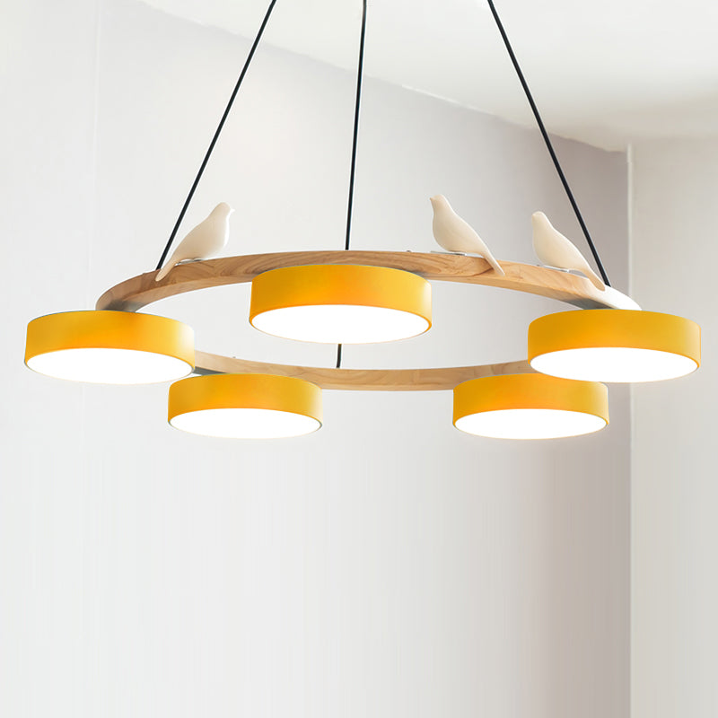 Okrągły żyrandol Cliff Bird 48