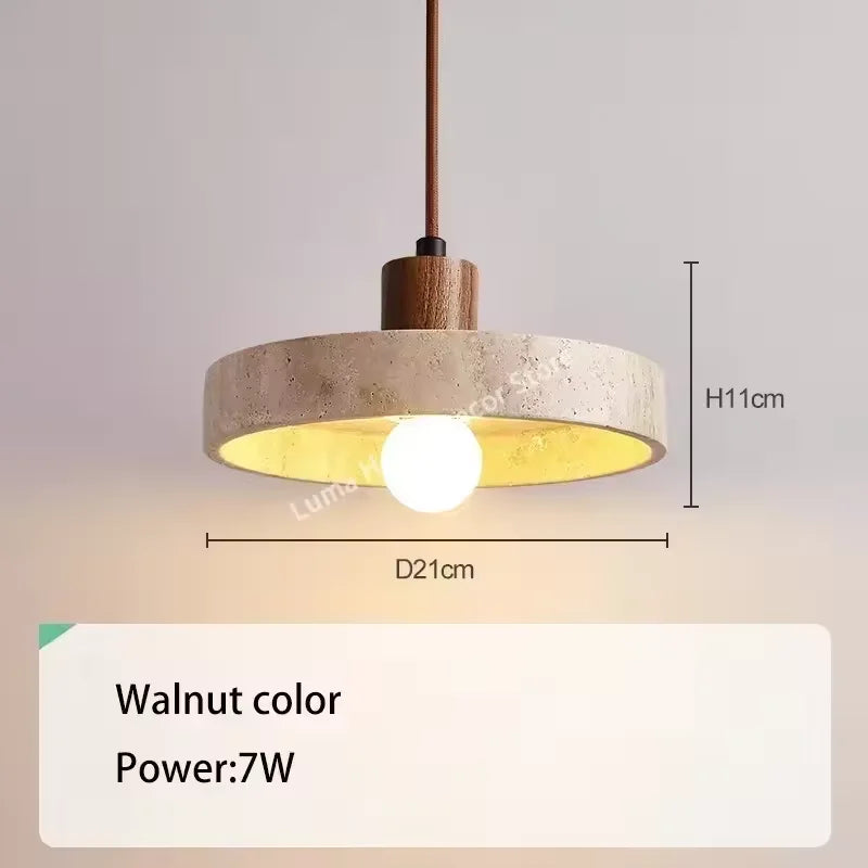 Lampa wisząca z kamienia – nowoczesna lampa sufitowa dekoracyjna w stylu minimalistycznym