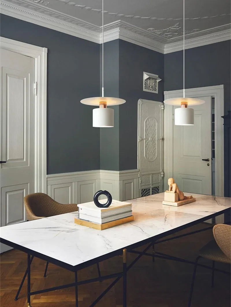 Nowoczesna Lampa Wisząca Skandynawska z Geometrycznym Akcentem