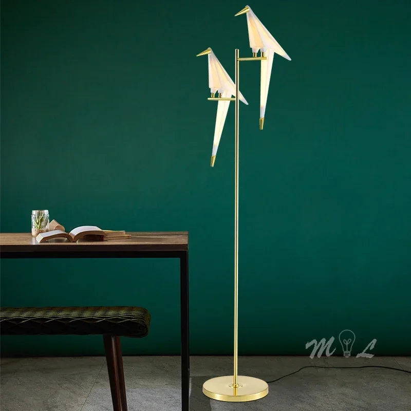 Lampa Origami Ptak | Nowoczesna dekoracyjna lampa stołowa i podłogowa