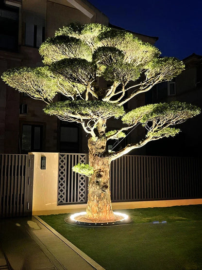 Oświetlenie LED do drzewa – Okrągła lampa gruntowa 360° do ogrodu, podjazdu i krajobrazu