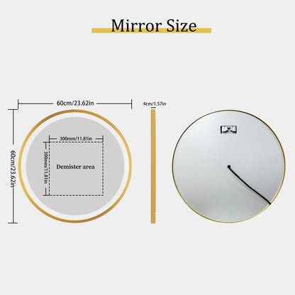 Okrągłe Lustro LED z Podświetleniem i Dotykowym Panelem