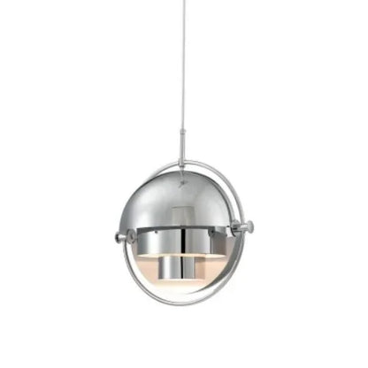 Designerska Lampa Wisząca z Metalowym Kloszem i Ozdobnym Pierścieniem