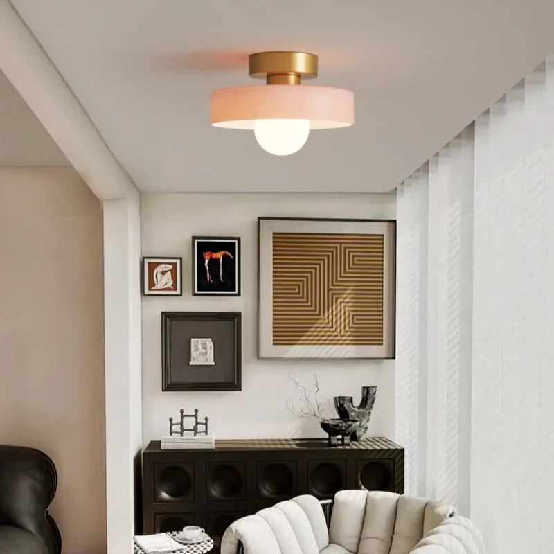 Nowoczesna lampa sufitowa LED – minimalistyczny plafon z okrągłym kloszem