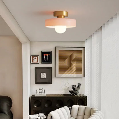 Nowoczesna lampa sufitowa LED – minimalistyczny plafon z okrągłym kloszem