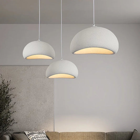 Lampa sufitowa wisząca LED w stylu wabi-sabi