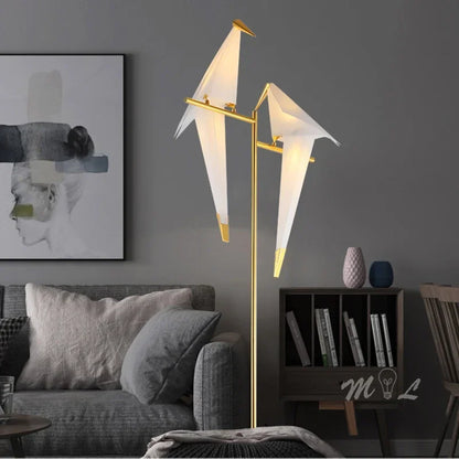 Lampa Origami Ptak | Nowoczesna dekoracyjna lampa stołowa i podłogowa