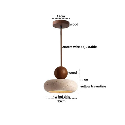 Lampa wisząca z kamienia – nowoczesna lampa sufitowa dekoracyjna w stylu minimalistycznym