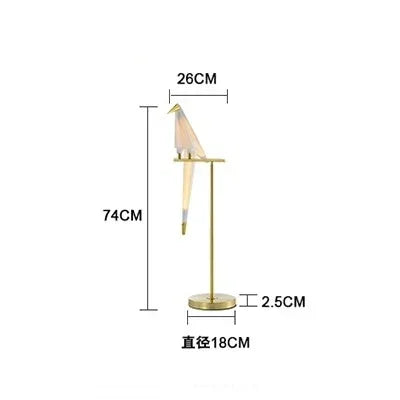 Lampa Origami Ptak | Nowoczesna dekoracyjna lampa stołowa i podłogowa