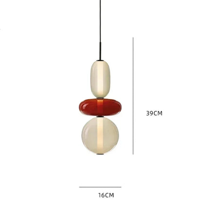 Lampa wisząca ze szkła kandyzowanego