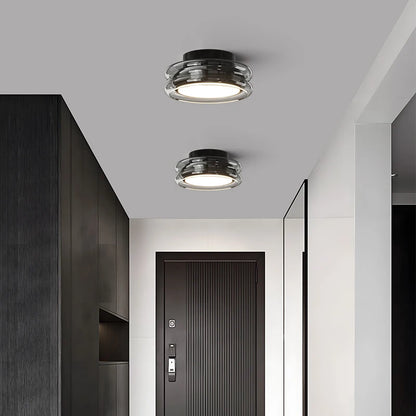 Nowoczesny Plafon Lampa Sufitowa ze Szklanym Kloszem