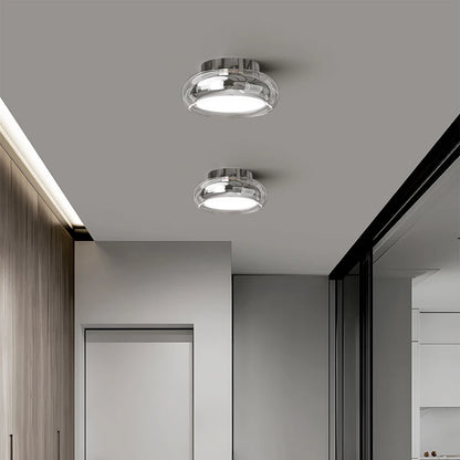 Nowoczesny Plafon Lampa Sufitowa ze Szklanym Kloszem