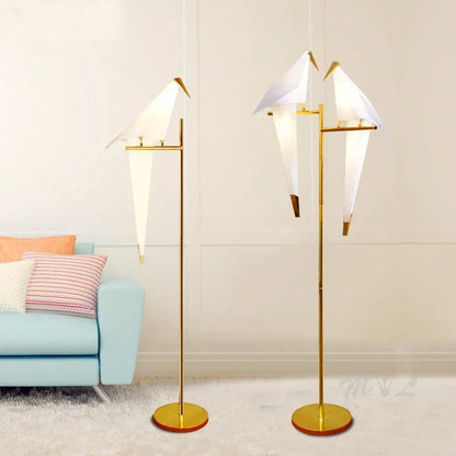 Lampa Origami Ptak | Nowoczesna dekoracyjna lampa stołowa i podłogowa