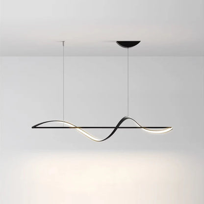 Lampa wisząca „Fala” – nowoczesna lampa LED nad stół lub wyspę kuchenną