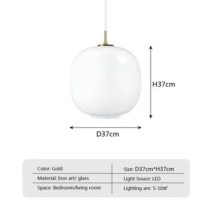 Szklana lampa wisząca LED – minimalistyczny klosz w stylu skandynawskim