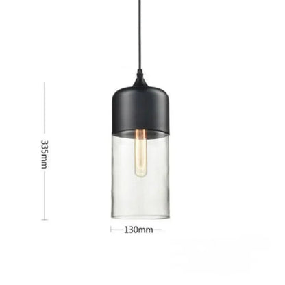 Industrialna lampa wisząca z kloszem ze szkła dymionego i czarnym wykończeniem