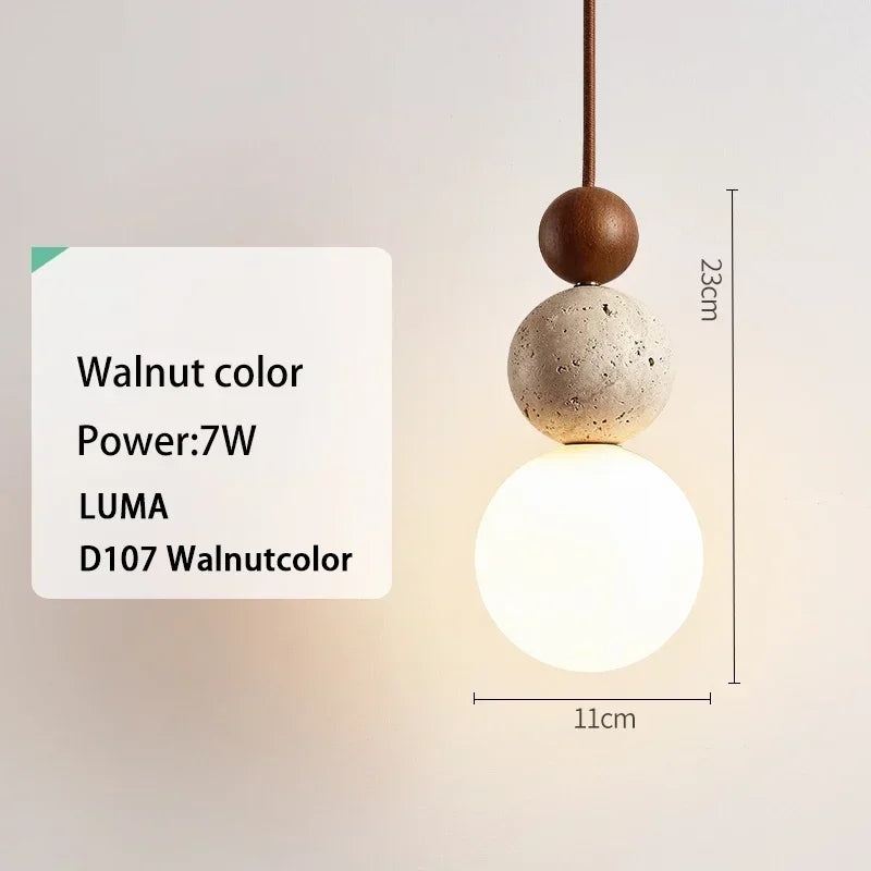 Lampa wisząca z kamienia – nowoczesna lampa sufitowa dekoracyjna w stylu minimalistycznym