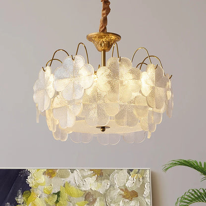 Elegancka Lampa Wisząca Żyrandol w Kwiatowym Stylu