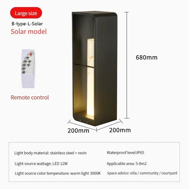 Nowoczesna Lampa Ogrodowa LED w Geometrycznej Ramie