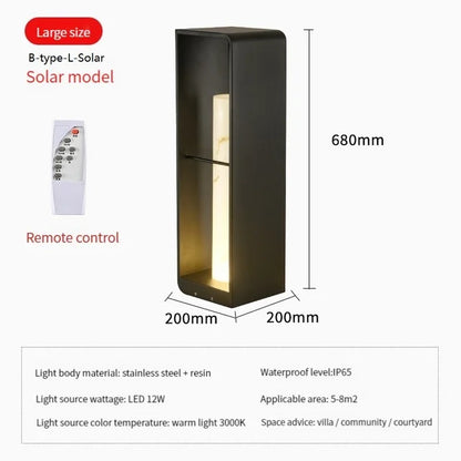 Nowoczesna Lampa Ogrodowa LED w Geometrycznej Ramie