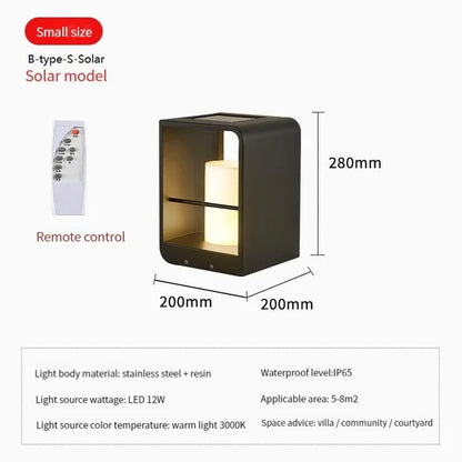Nowoczesna Lampa Ogrodowa LED w Geometrycznej Ramie