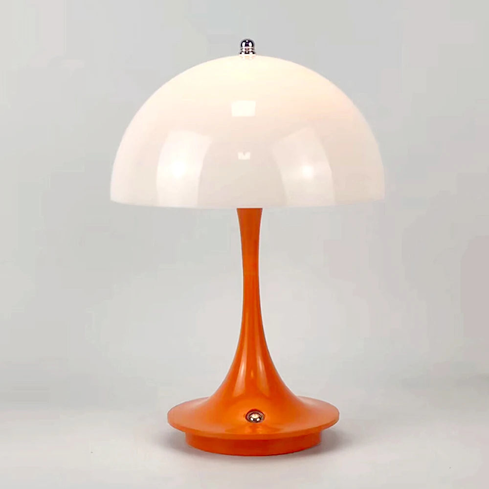 Nowoczesna lampka stołowa LED – minimalistyczna lampa z kloszem w kształcie kopuły