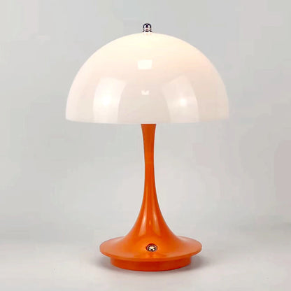 Nowoczesna lampka stołowa LED – minimalistyczna lampa z kloszem w kształcie kopuły
