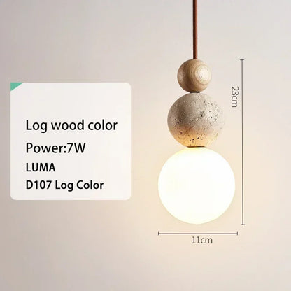 Lampa wisząca z kamienia – nowoczesna lampa sufitowa dekoracyjna w stylu minimalistycznym