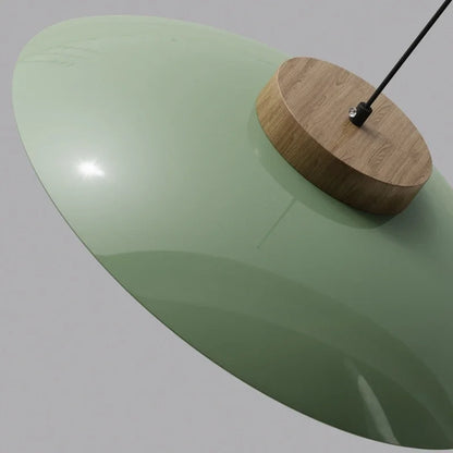 Nowoczesna Szklana Lampa Wisząca – Minimalistyczny Design z Drewnianym Akcentem