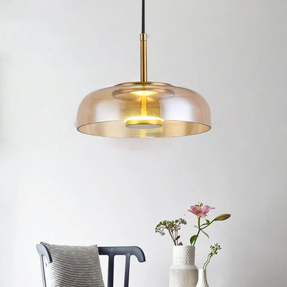 Nowoczesna Lampa Wisząca ze Szklanym Kloszem