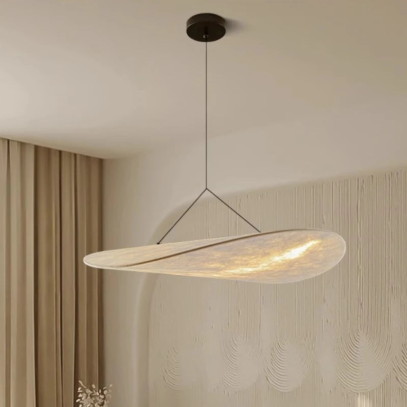 Designerska lampa wisząca Japandi w formie podłużnego panelu – nowoczesna elegancja