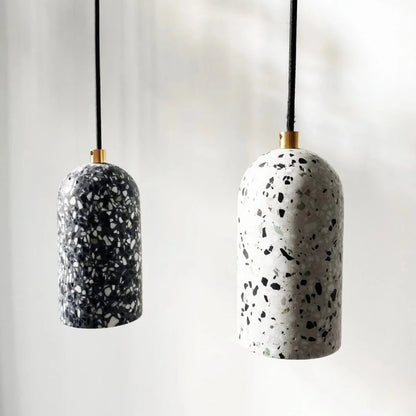 Industrialne Lampy Wiszące z Kloszem Betonowym / Terrazzo – Minimalistyczny Styl Loft