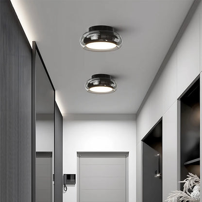Nowoczesny Plafon Lampa Sufitowa ze Szklanym Kloszem
