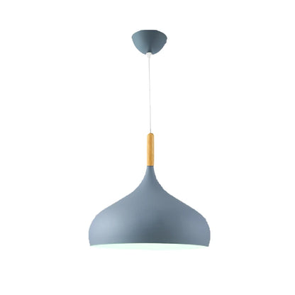 Nowoczesna lampa wisząca o zaokrąglonym kształcie