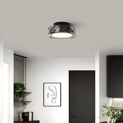 Nowoczesny Plafon Lampa Sufitowa ze Szklanym Kloszem
