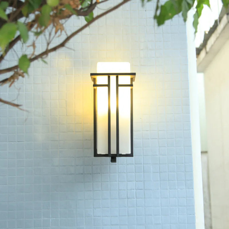 Nowoczesny kinkiet geometryczny lampa na zewnątrz – styl art déco