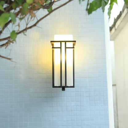 Nowoczesny kinkiet geometryczny lampa na zewnątrz – styl art déco