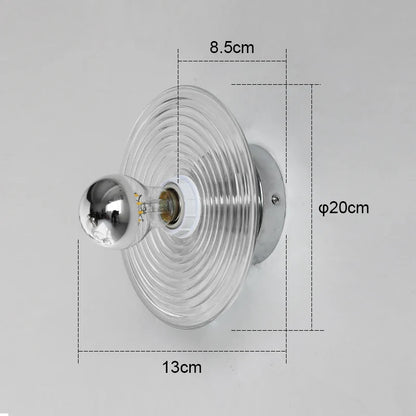 Nowoczesna Lampa Ścienna ze Szklanym Kloszem