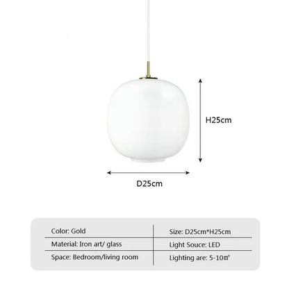 Szklana lampa wisząca LED – minimalistyczny klosz w stylu skandynawskim