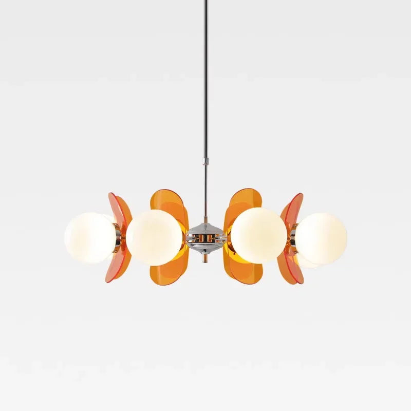 Lampa Wisząca Żyrandol Retro Modern z Kloszami Kuli Bauhaus