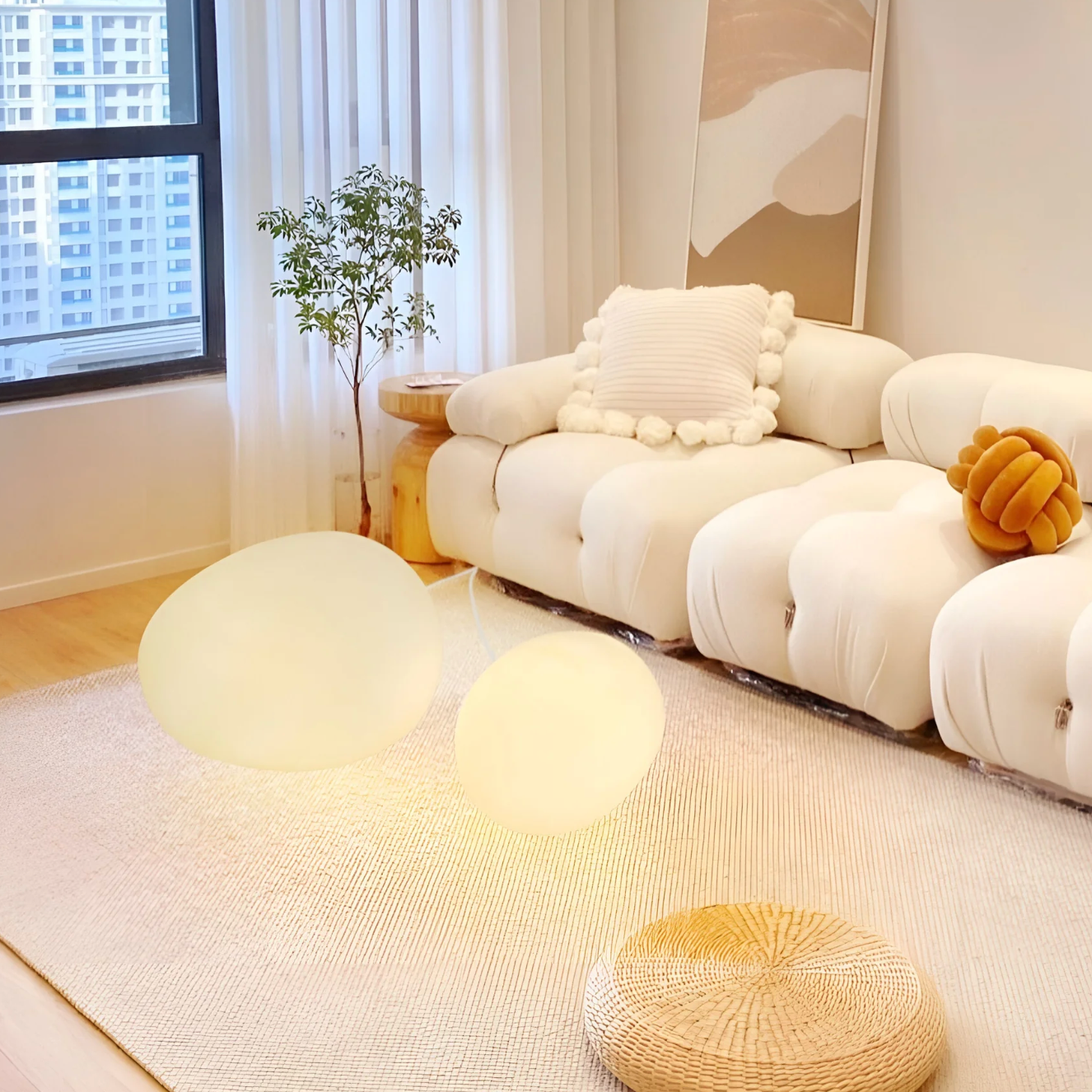 Lampka stołowa w kształcie kamienia – minimalistyczna elegancja w organicznej formie