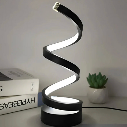 Nowoczesna spiralna lampka LED – designerska forma i funkcjonalność w jednym